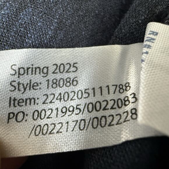 Marine Layer Allison Hemp Blend Wide Leg Pant Women Size Large Navy Blue Pull On - Picture 7 of 7